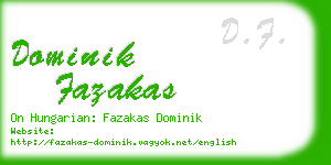 dominik fazakas business card